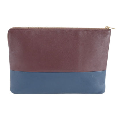 Celine Bicolor Leather Clutch Pouch Business Rbm — view 2