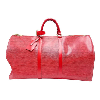 Louis Vuitton Epi Travel Bag Keepall 55 Boston Red