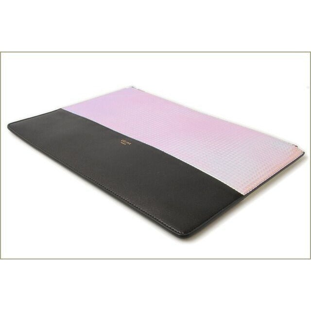 Celine Brand Bag Clutch Pouch Bicolor Rainbow Black — view 3