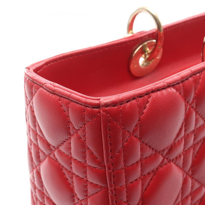 Dior Handbag Lady Large Cannage Red Leather — view 7