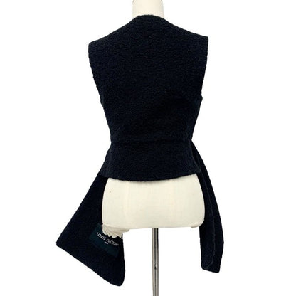 Louis Vuitton Outerwear Black Vest Gilet Wool Peplum 22 AW