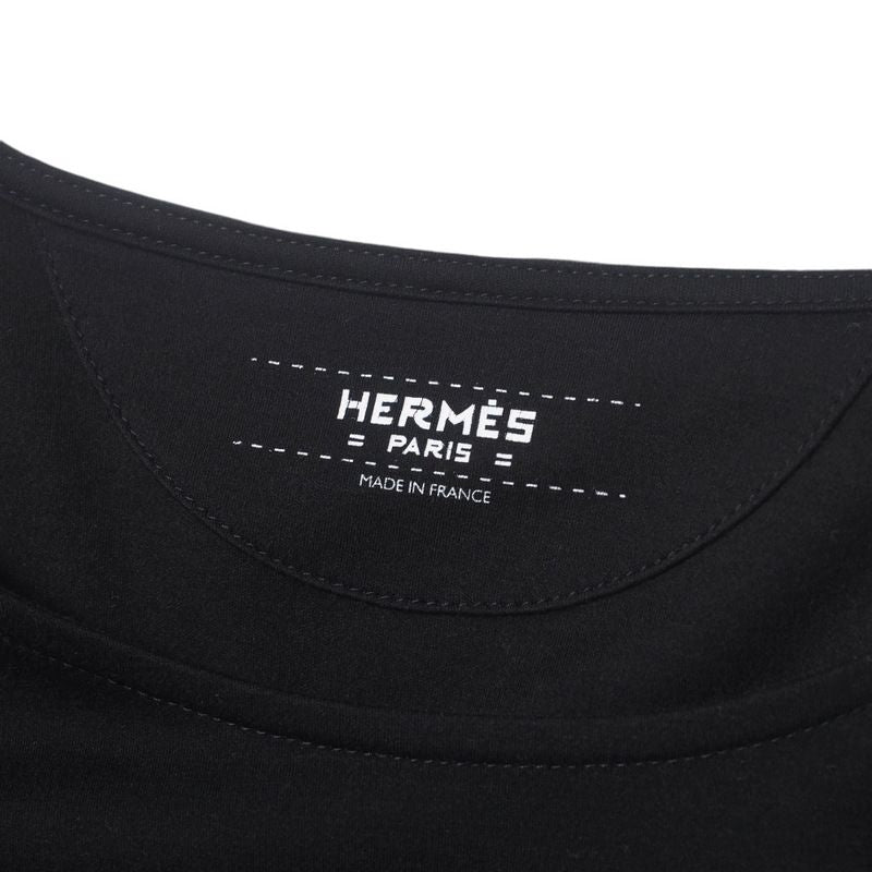 Hermes Dress Size 34 Short Sleeves Pockets Embroidery Cut And Sewn Made In