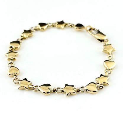 Tiffany & Co Star Heart Bracelet YG Yellow Gold