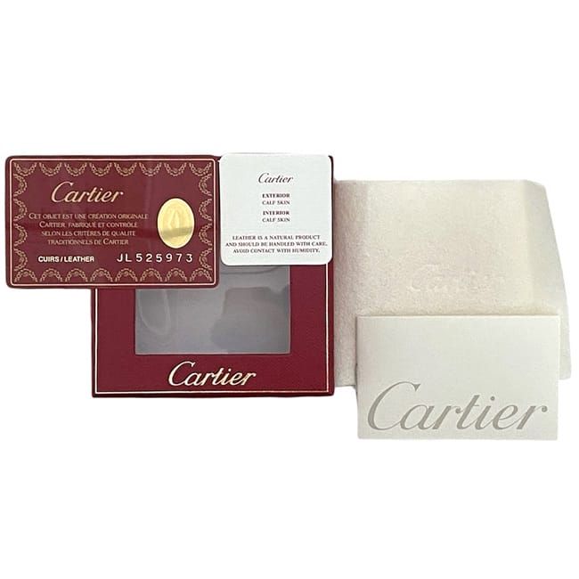 Cartier Coin Case Bordeaux Must Excellent Condition Coin Purse Leather Preowned