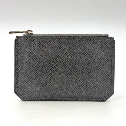 Louis Vuitton Pochette Cles Taiga Glacier Leather Gray Coin Case Silver