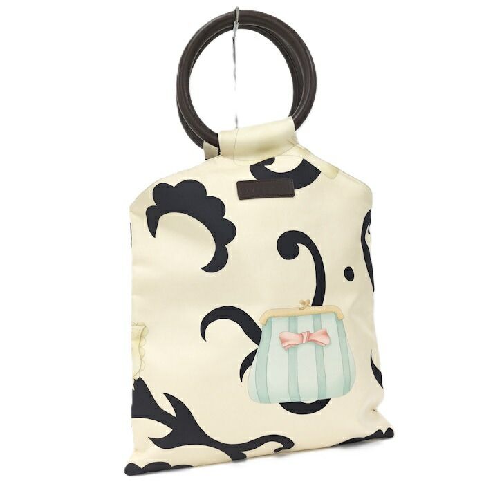 Bvlgari Handbag Canvas Cream