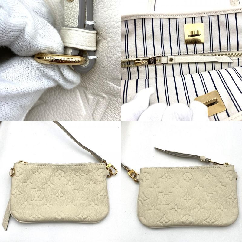Louis Vuitton Citadines PM M40554 Handbag Tote Monogram Empreinte White Women