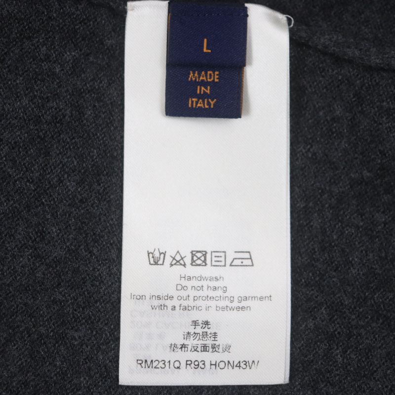  Louis Vuitton 23SS 1aatly Wool Cashmere Monogram Mix Logo Button V-neck Knit