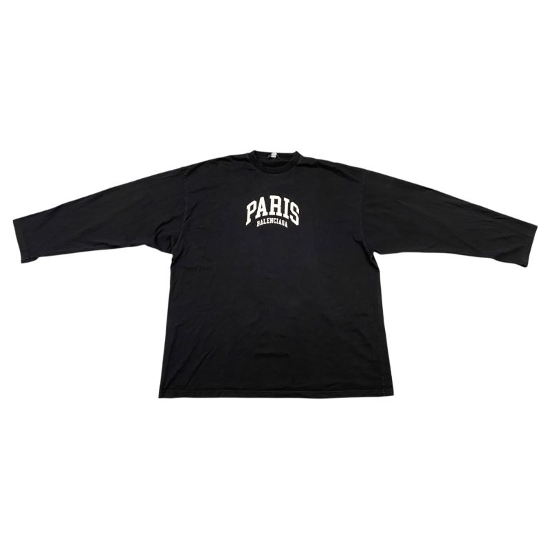 Em0764 Balenciaga Logo Long Over Long Sleeve T-Shirt 681046 5 Size S