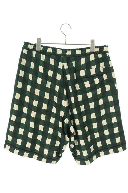 Prada Sph219 Check Print Silk Bermuda Shorts Half Pants Men's L