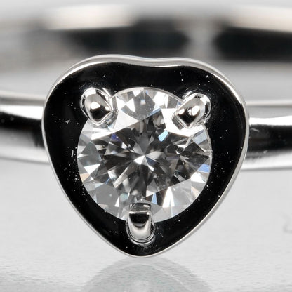 Cartier D'amour Diamants Légers 18kwhite Gold × Diamonds #7 Ladies 2.4g Ring