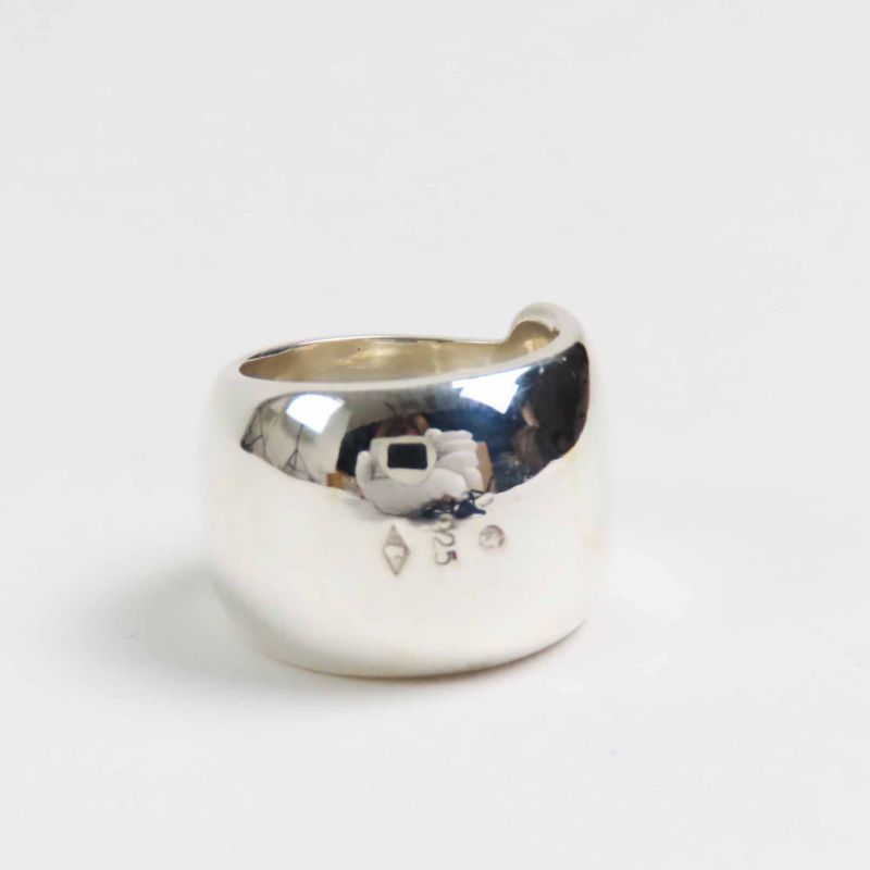 Chanel Vintage Logo Ring SV 925 Silver Size 10 Weight 18 g Ladies