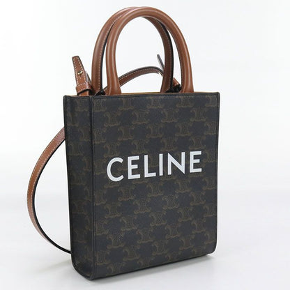 Celine Mini Vertical Cabas Triomphe Canvas 194372bzk.04lu Tote Bag PVC Ladies