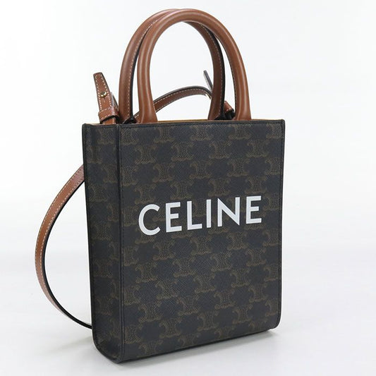 Celine Mini Vertical Cabas Triomphe Canvas 194372bzk.04lu Tote Bag PVC Ladies