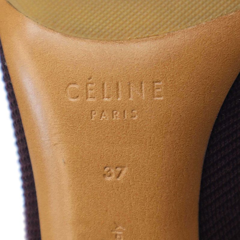 Celine by Phoebe Philo Stretch Sock Boots Burgundy 37