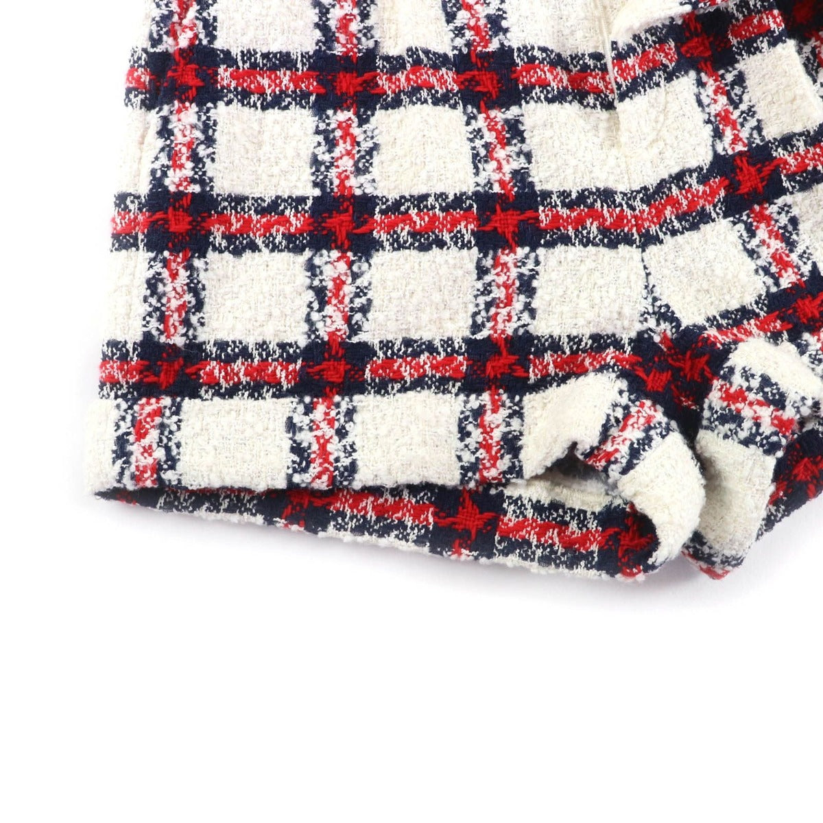 Gucci Wool Blend Logo Button Plaid Shorts — view 4