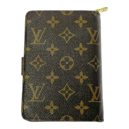 Louis Vuitton M61207 Monogram PVC Porte Papier Zip Bifold Wallet Brown 302785