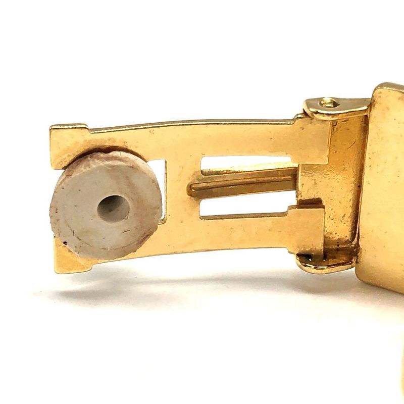 Hermes Earring Emile Cloisonne Clip-on Only One Ear Clip-on Gold Ladies Used