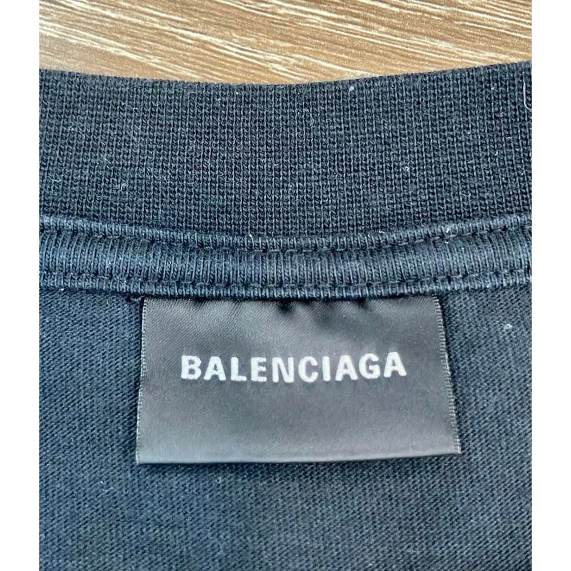 Balenciaga Short Sleeve T-Shirt Hand Drawn Logo Large black — view 3