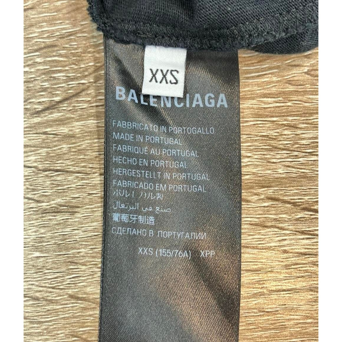 Balenciaga Short Sleeve T-Shirt Hand Drawn Logo Large black — view 4
