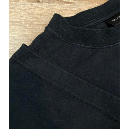 Balenciaga Short Sleeve T-Shirt Hand Drawn Logo Large black — view 6