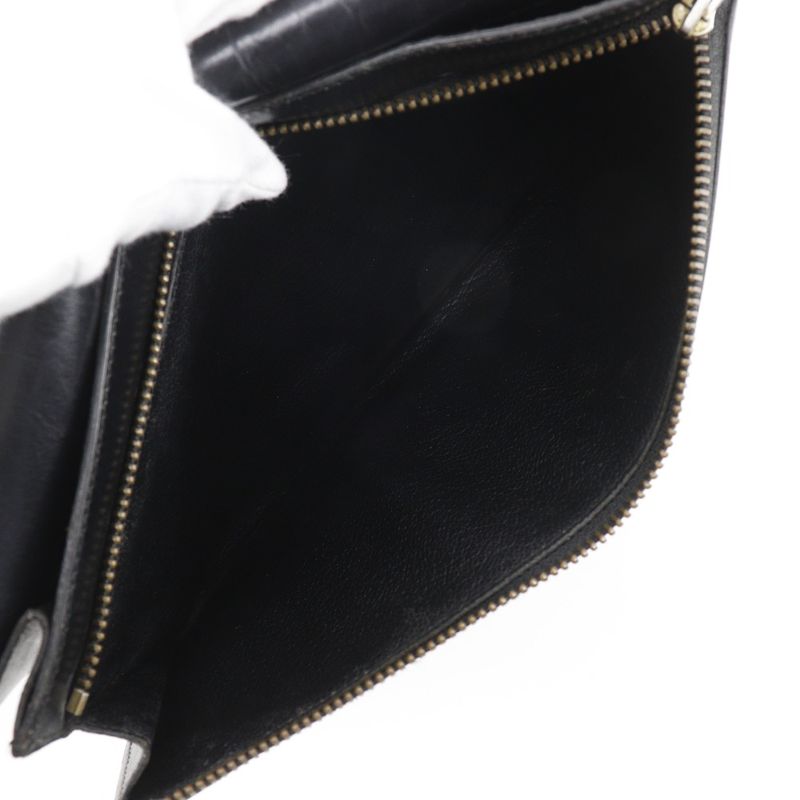 Hermes Pochette Jet Second Bag Vintage Box Calf Black 0V Men's Clutch Bag