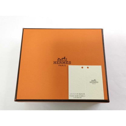 Hermes Card Case Bearn Limoncello Chevre Silver Hardware New Vintage — view 10