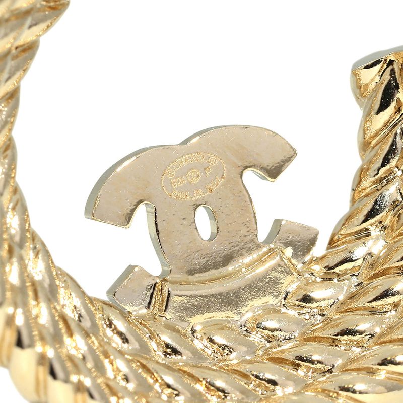 Chanel Earrings Hoop Earrings Gold