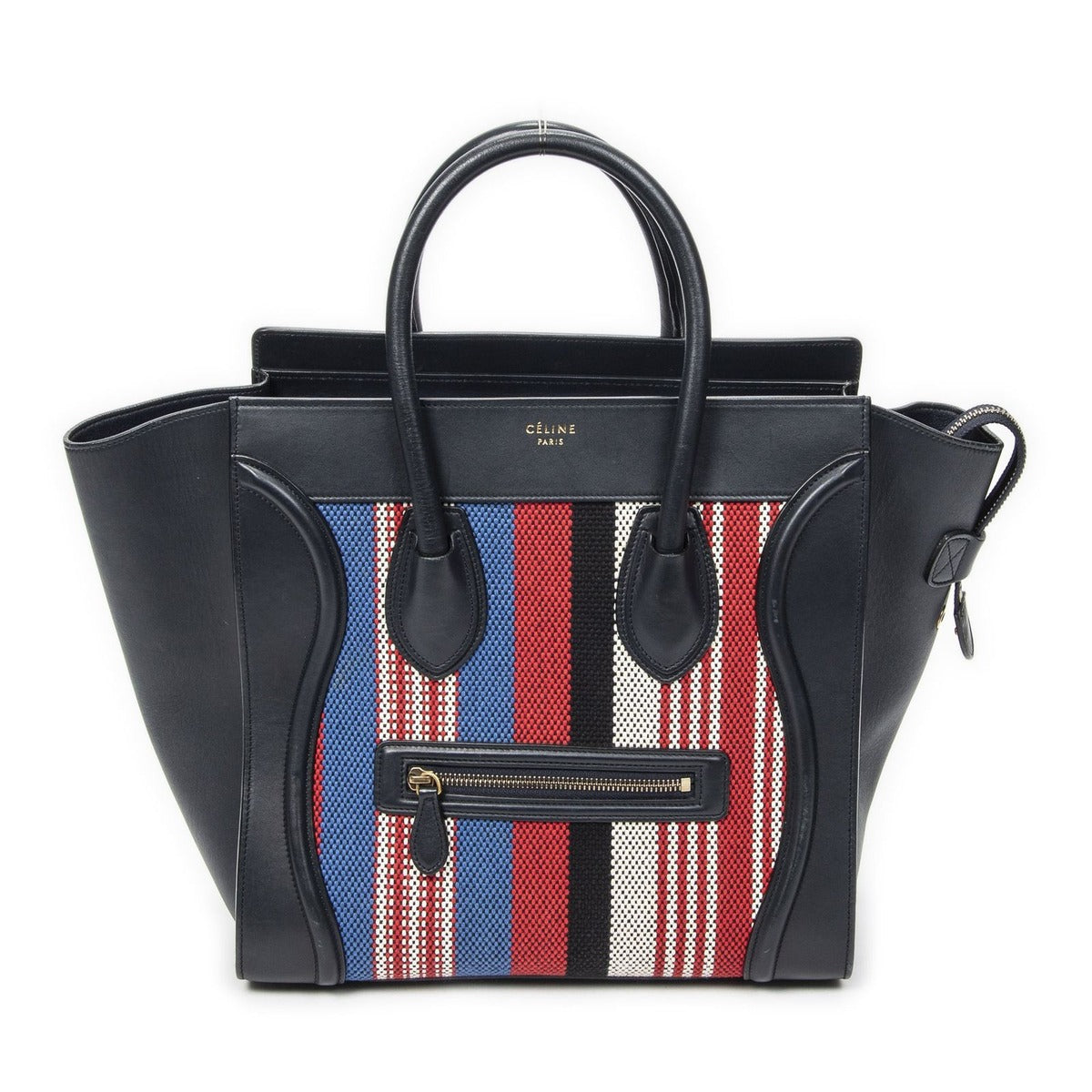 Celine Mini Luggage Navy Red White Calfskin Leather