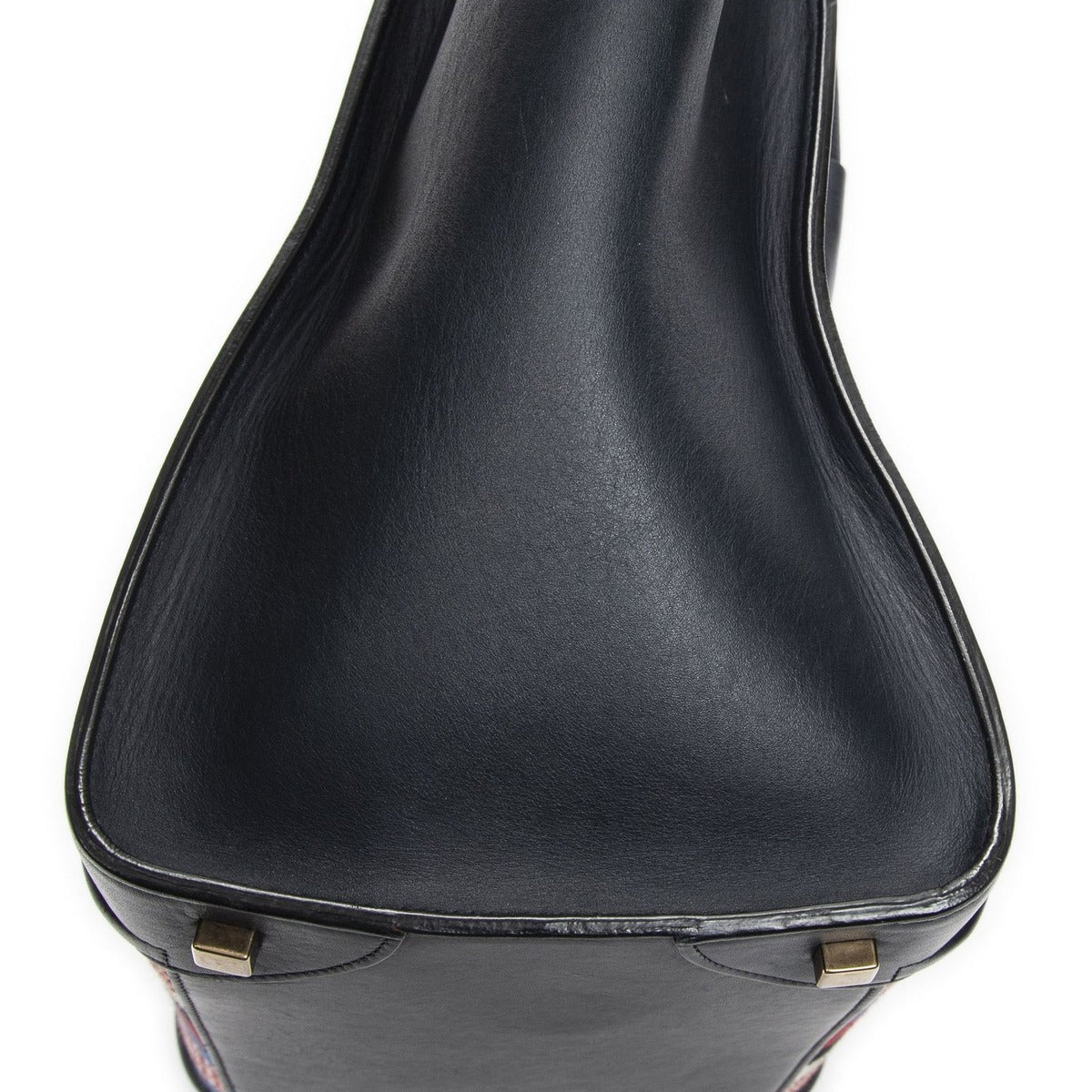 Celine Mini Luggage Navy Red White Calfskin Leather — view 7