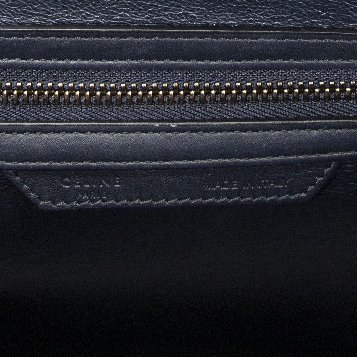 Celine Mini Luggage Navy Red White Calfskin Leather — view 10