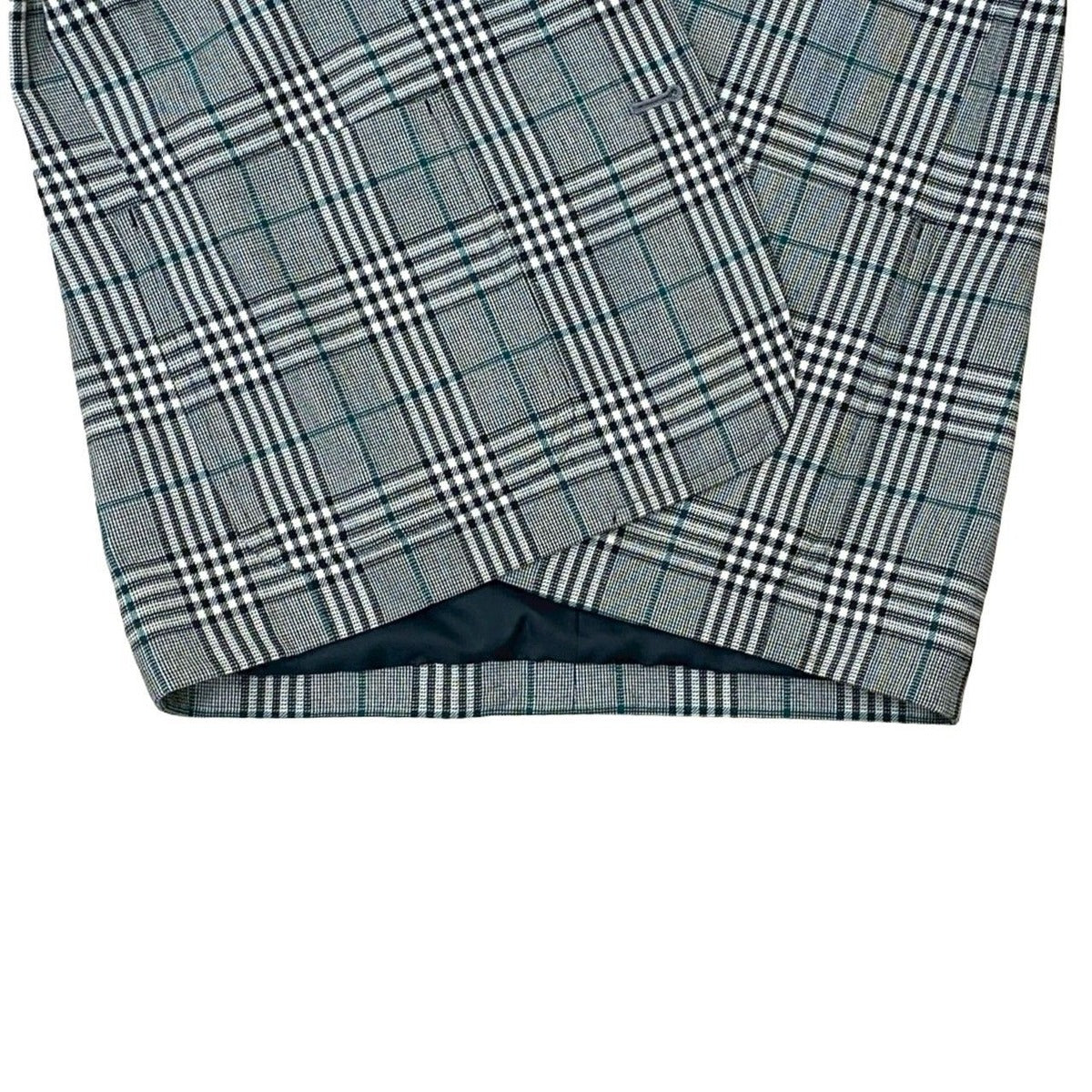 Dior Christian Check Pattern Wool Polyester Tailored Jacket M Black White — view 5