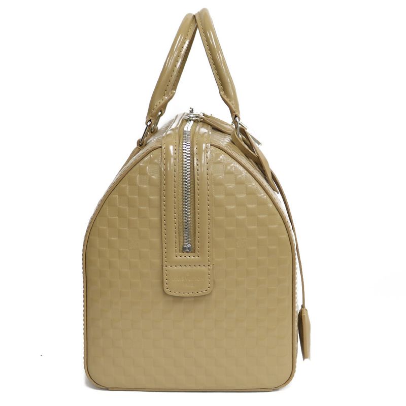 Louis Vuitton Speedy Cube MM Damier Faceted Handbag Leather M48905 Beige Women