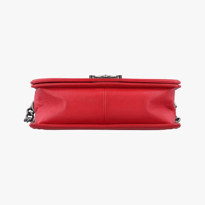 Chanel Boy Chanel Red Leather A92105 18883093