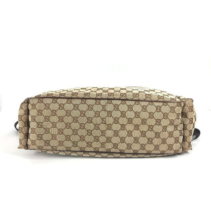 Gucci Shoulder Bag GG Mother's Bag 123326 GG Canvas/leather Beige