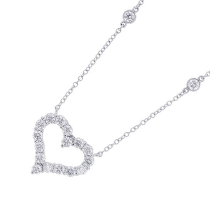 Tiffany & Co. Necklace Sentimental Heart by the Yard Pendant Diamond