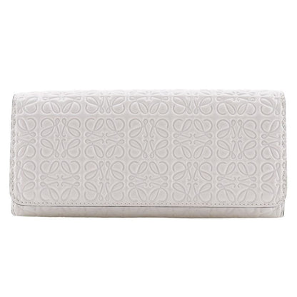 Loewe Repeat Anagram Leather White Long Wallet