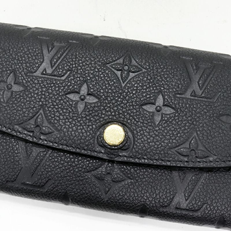 Louis Vuitton Zipper Long Wallet With Coin Purse Monogram Empreinte Noir Black