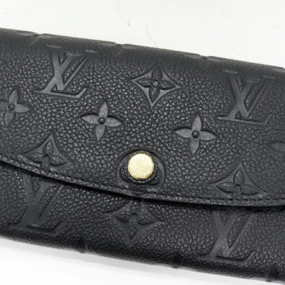 Louis Vuitton Zipper Long Wallet With Coin Purse Monogram Empreinte Noir Black