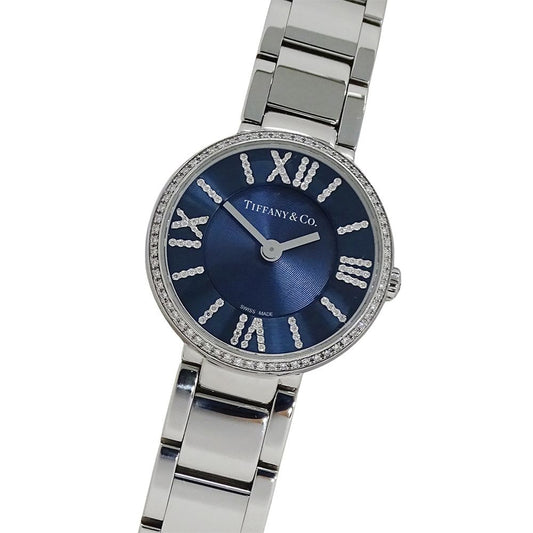 Tiffany & Co Watch Atlas Diamond Quartz Navy Dial