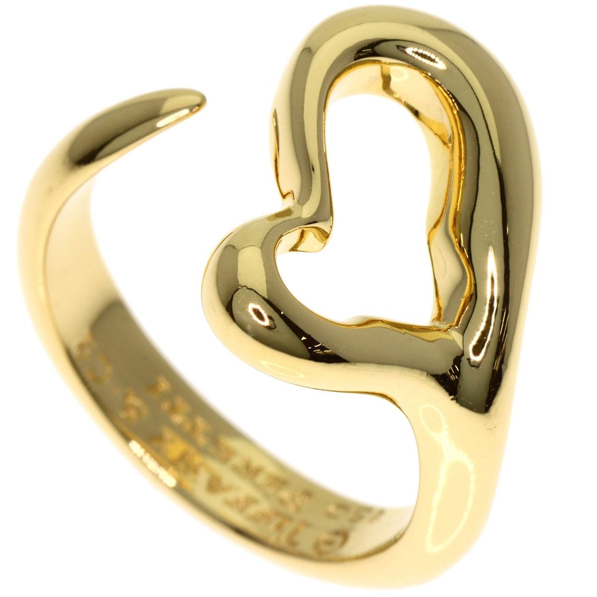 Tiffany & Co Open Heart Ring 18K Yellow Gold