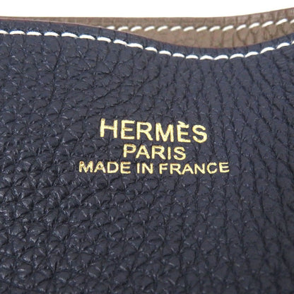 Hermes Double Sens 45 Taurillon Clemence Leather Tote Etoupe Bourg Nuit — view 10