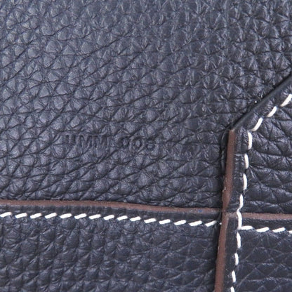 Hermes Double Sens 45 Taurillon Clemence Leather Tote Etoupe Bourg Nuit — view 11