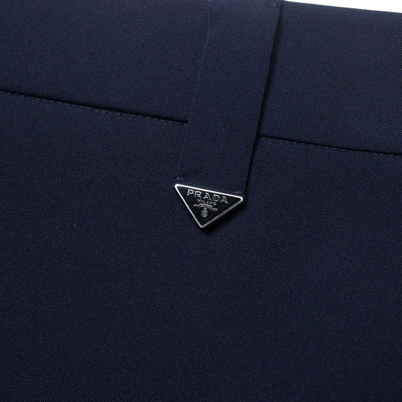 2022Prada Skirt Size 38 Stretch Tight Skirt Triangle Logo Triangle Logo