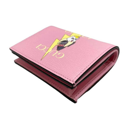 Gucci Bifold Wallet Bananya Collaboration 701009 Leather Pink Blue Yellow Gucci
