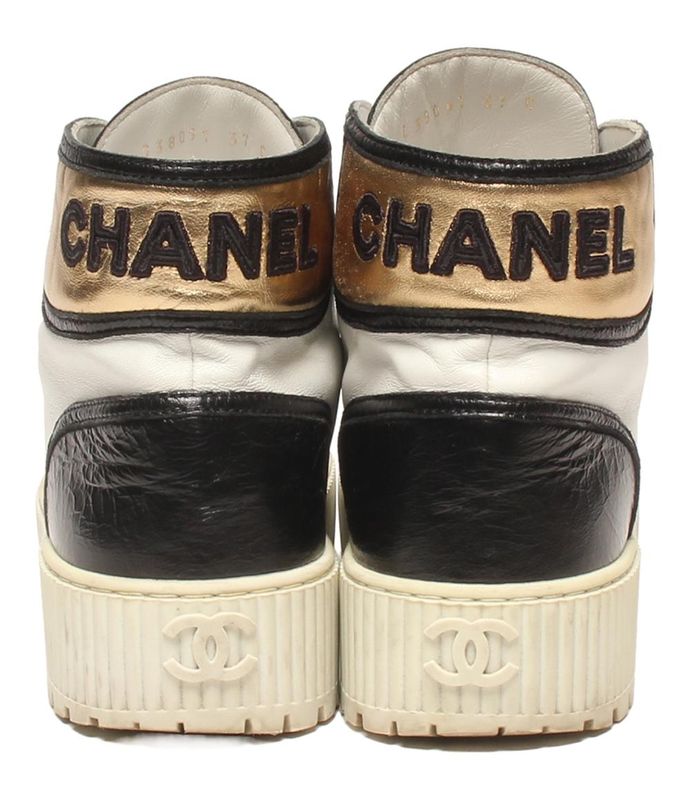 Chanel High Cut Sneakers G38091 Women's Size 37 (L) Chanel