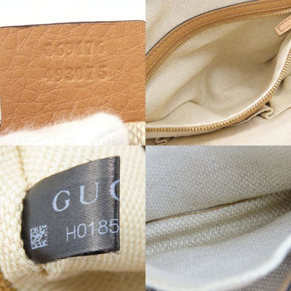 Gucci Handbag Soho 369176 Interlocking Tassel Leather Beige Gold Hardware 2WAY