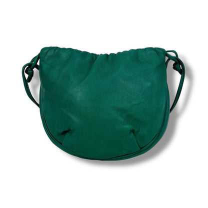 Loewe Mini Shoulder Bag Nappa Leather Green Anagram Logo Pochette Drawstring