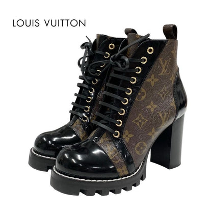 Louis Vuitton Star Trail Line Monogram Boots Short Boots Shoes Leather Brown