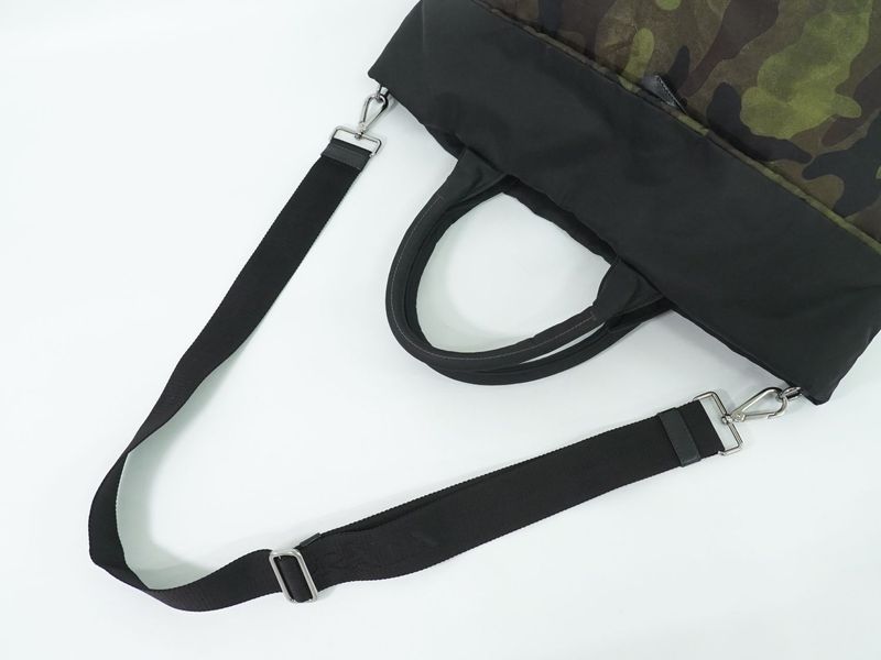 Authentic Prada Tessuto Camouflage Reversible 2WAY Shoulder Bag Handbag Nylon